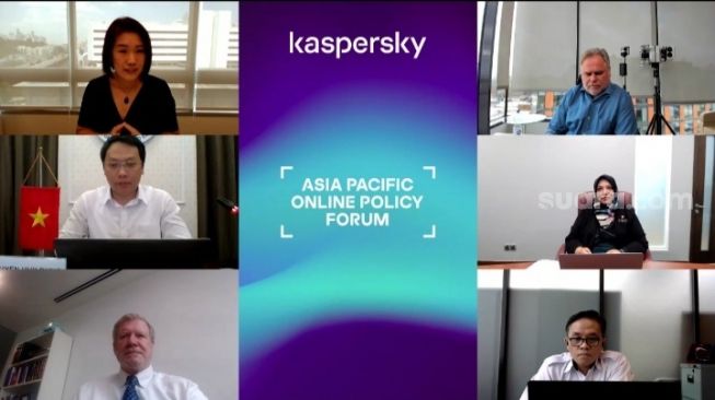 Kaspersky Asia Pacific Online Policy Forum, Selasa (2/3/2021). [Screenshot/Dythia Novianty]
