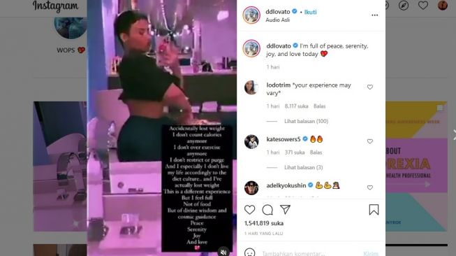 Unggahan Demi Lovato (Instagram/ddlovato)