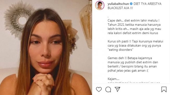 Unggahan Yulia Baltschun [Instagram/@yuliabaltschun]
