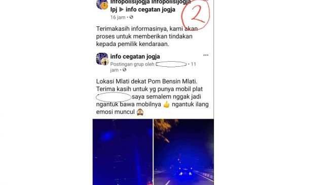 Pengaduan masyarakat terkait pelanggaran lalu lintas di media sosial langsug ditanggapi kepolisian (Facebook)