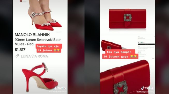 Harga Tas dan Sepatu Selvi Ananda saat Pelantikan Gibran (tiktok.com/@officialphotostory)