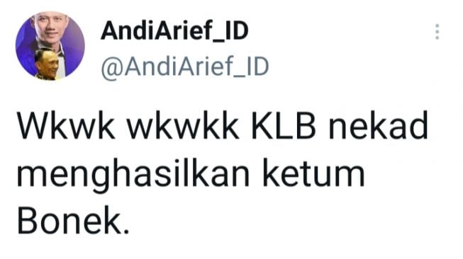 Cuitan Andi Arief yang menyebut Moeldoko Ketum KLB Demokrat Bonek. [ist]