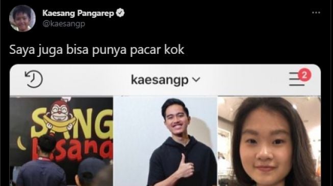 Momen Bucin Kaesang Pangarep dengan Felicia Tissue yang Dirumorkan Putus