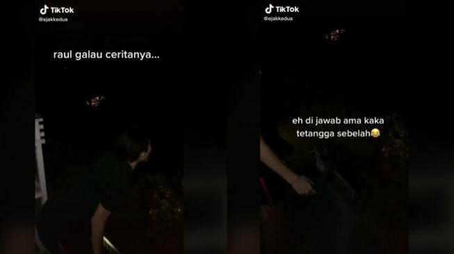 Galau di Balkon, Pria Ini Malah Dapat Ucapan Sayang dari Tetangga (tiktok.com/@ejakkedua)