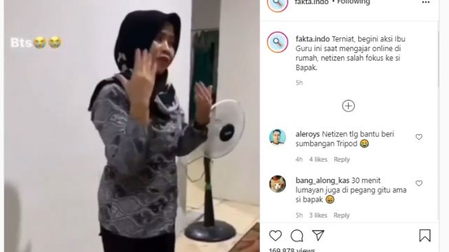 Momen Bu Guru Berjuang Bikin Video Pembelajaran, Bapak Ini Bikin Salfok