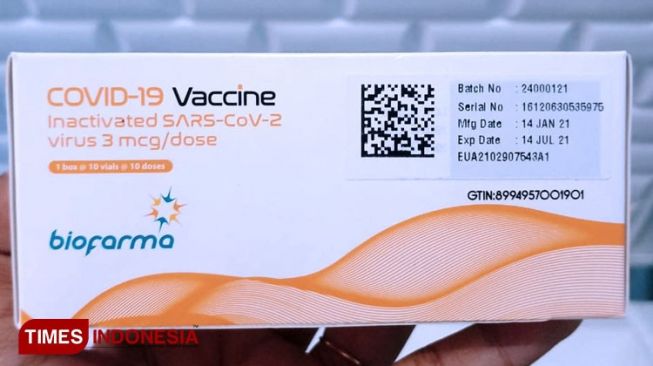 Dinkes Lamongan: Total Vaksin Covid-19 Sinovac yang Diterima 43.420 Dosis