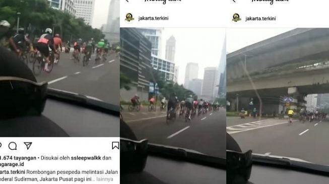 Viral Rombongan Road Bike Keluar Jalur Sepeda, Polisi Ingatkan Sanksi Denda