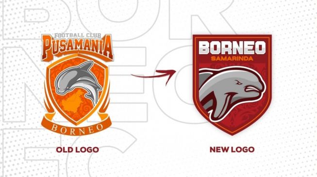 Logo lama dan logo baru Borneo FC Samarinda. [Dok.Borneo FC Samarinda]