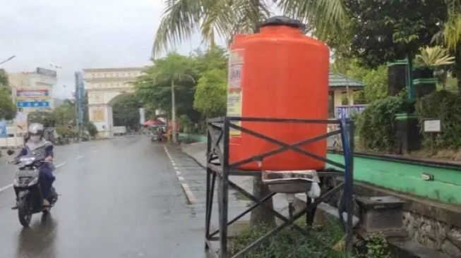 Dikira untuk Cegah Covid-19, Tandon Air Cuci Tangan di Pusat Kota Kosong