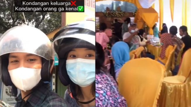 Pasangan Iseng Kondangan ke Orang Tak Dikenal, Publik: Demi Rendang