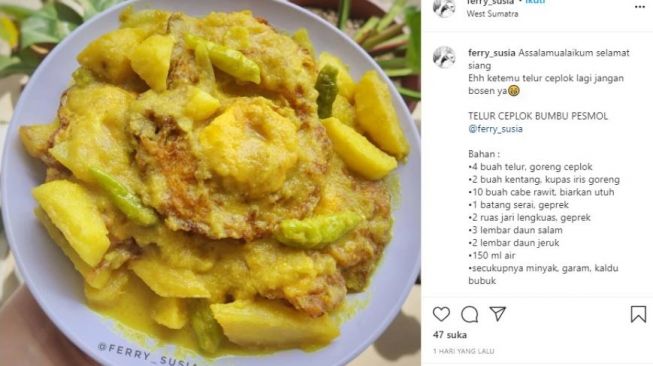 Resep Pesmol Telur Ceplok, Sederhana Namun Tetap Nikmat