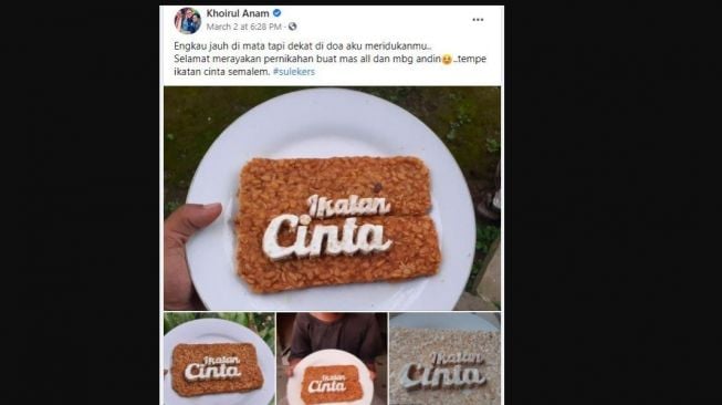 Tempe Ikatan Cinta. [Facebook/ Khoirul Anam]