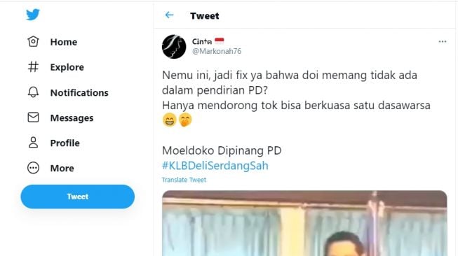 Beredar video lawas SBY ssoal pendirian Partai Demokrat.[Twitter/@Markonah76]