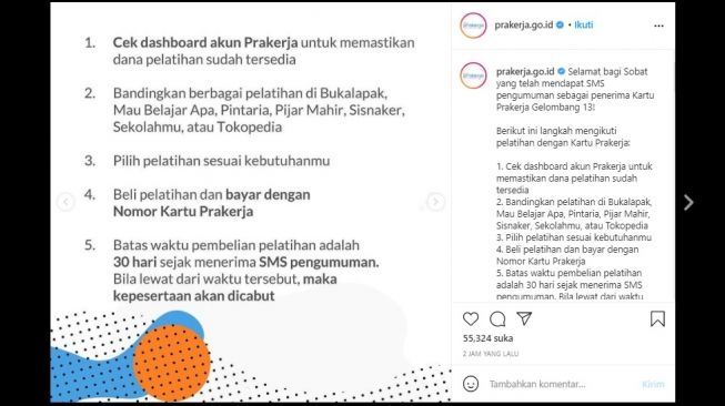 Terima SMS Lolos Gelombang 13? Segera Ikut Pelatihan Kartu Prakerja