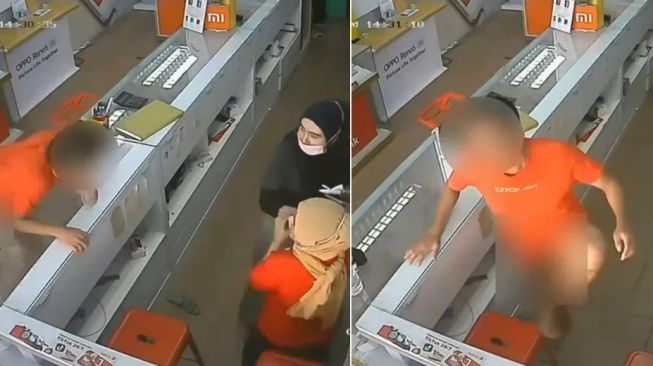 Geger! Pria Bugil Masuk Toko HP, Serang 2 Perempuan Berjilbab