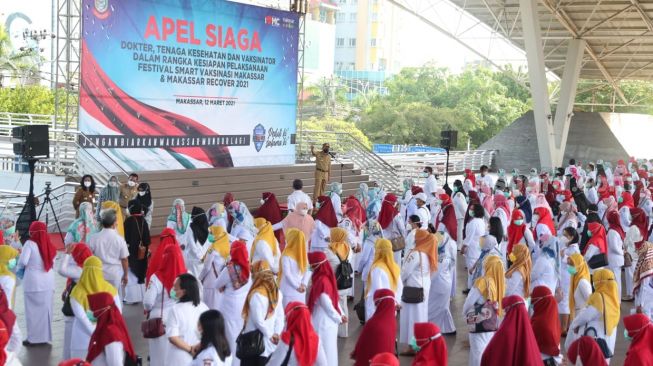 1.000 Tenaga Kesehatan Siaga, Siap Suntik Vaksin Covid-19 Warga Makassar