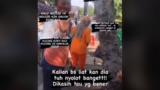 Warganet pergoki petugas kebersihan aniaya kucing (tiktok/@amaheyyy)