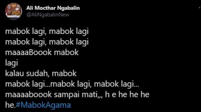 Ali Ngabalin soal tahlil nasional. (Twitter/AliNgabalinNew)