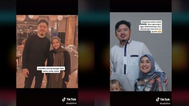 Suami Sering Foto dengan Cewek Lain, Viral Alasan Manis Istri Tak Cemburu (tiktok.com/@sallyfirst)