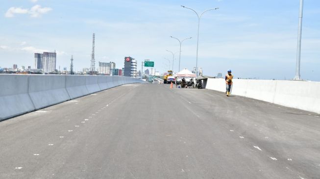 Jalan Tol AP Pettarani Kota Makassar yang akan diresmikan Presiden Jokowi / [SuaraSulsel.id / Istimewa]