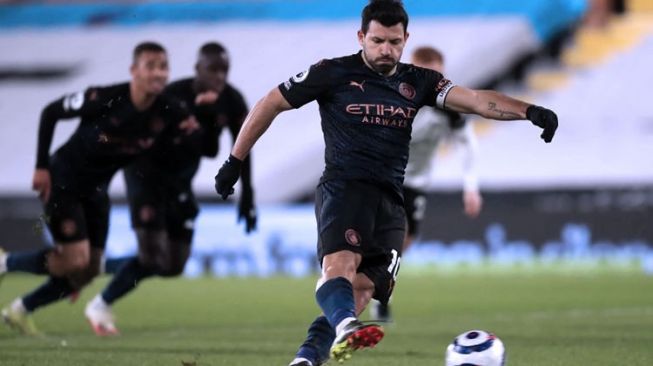 Setelah 417 Hari, Sergio Aguero Cetak Gol Perdana di Musim Ini