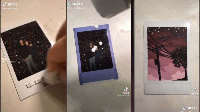 Bukan Dibuang, Viral Wanita Ini Mendaur Ulang Foto Mantan (tiktok.com/@trisarahtops.co)