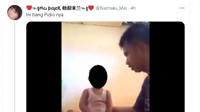 Video aksi kekerasan terhadap balita (twitter.com/Namaku_Mei)