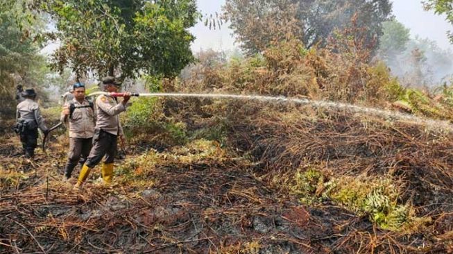 Cerita Pemadaman Karhutla di Bengkalis, Harus Jalan Kaki 2 Jam ke Titik Api