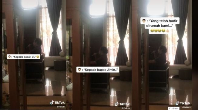 Viral Aksi Kocak Bapak-bapak Penggemar BTS (tiktok.com/@felkml)