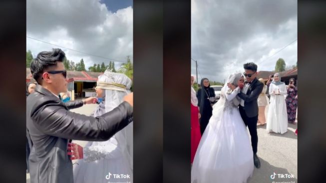 Nikah Muda, Pria Ini Belikan Kado Mobil Mewah di Hari Pernikahan (tiktok.com/@ayunieso24)