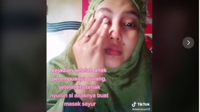 Wanuta curhat masakannya dibuang (tiktok.com/@deknana222)