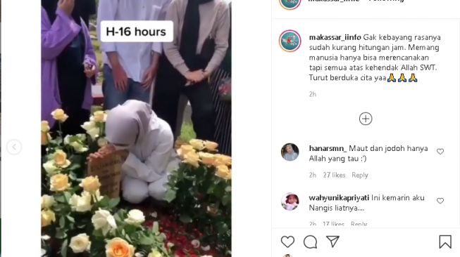 Seorang wanita curhat kisah sedihnya menjelang pernikahan (instagram.com/@makassar_iinfo)