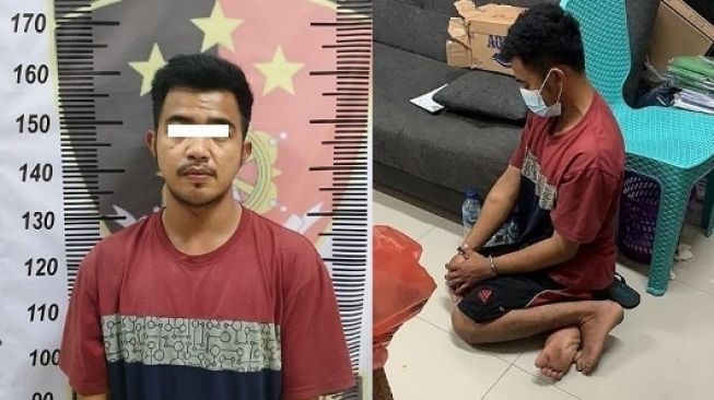 Pelaku penganiayaan balita di Tangerang yang videonya viral diamankan Polresta Tangerang. [Ist]