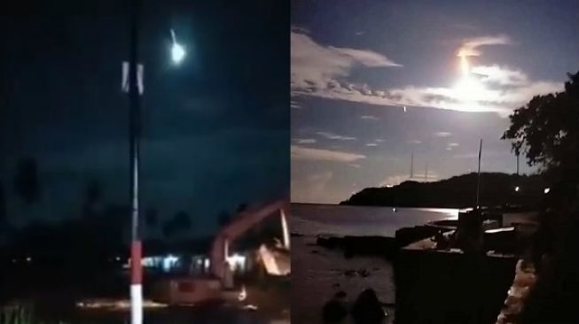 Viral Penampakan Diduga Meteor Jatuh di Langit Kabupaten Banggai Sulteng