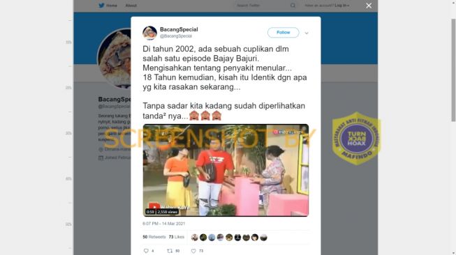CEK FAKTA: Sitkom Bajaj Bajuri Tahun 2002 Ramalkan Virus Corona?