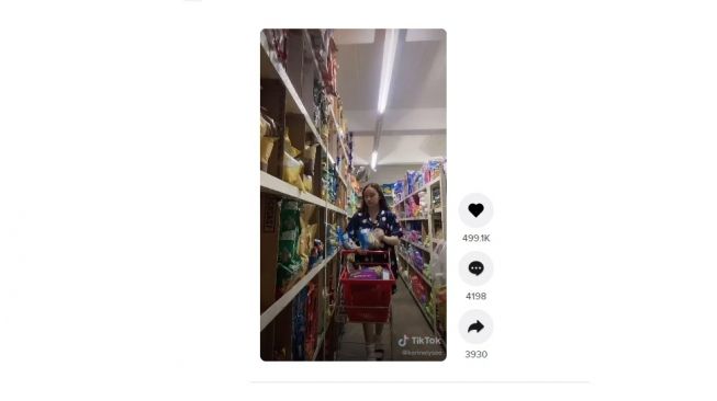 Supermarket dalam rumah. [TikTok]