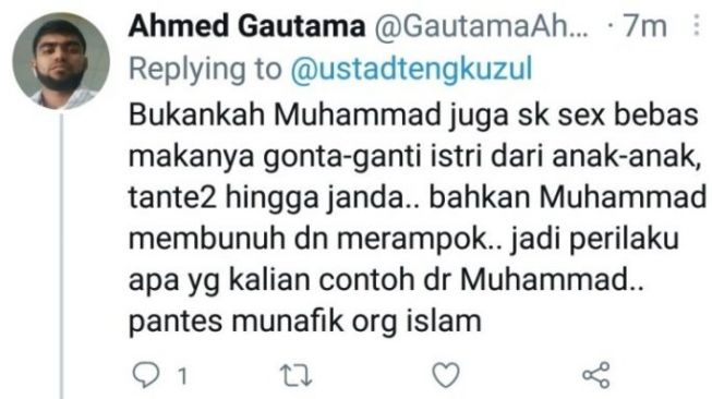 KETERLALUAN! Orang Ini Sebut Nabi Muhammad Suka Seks Bebas dan Membunuh