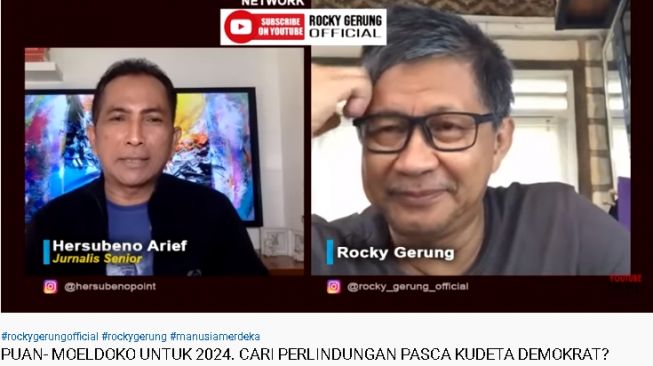 Rocky Gerung pilih Megawati-Jokowi (Youtube)