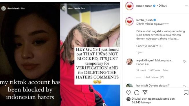 Akun TikTok Dayana Diblokir, Tuding Pelakunya Netizen Indonesia