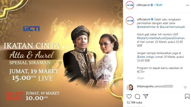 Acara siraman Aurel Hermansyah [Instagram/@officialrcti]