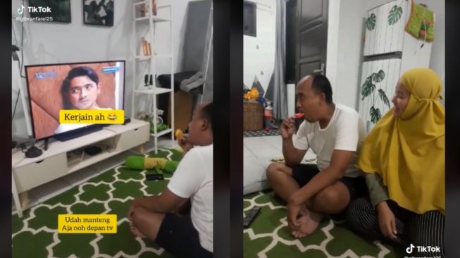 Demam Ikatan Cinta, Bapak-bapak Ini Tak Sadar Kena Prank Istri (tiktok.com/@gibranfarel25)