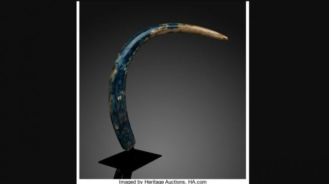 Lelang gading Mamut Biru langka Rp 1 miliar. [Heritage auctions]