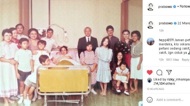 Unggahan Menhan Prabowo di hari lahir sang putra. (Instagram/@prabowo)