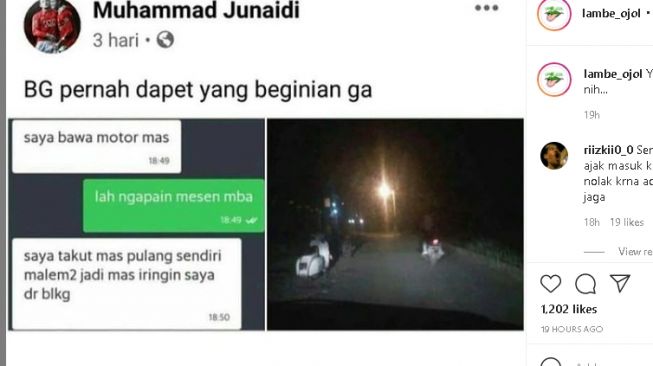 Kisah driver ojol dapat orderan unik (instagram)