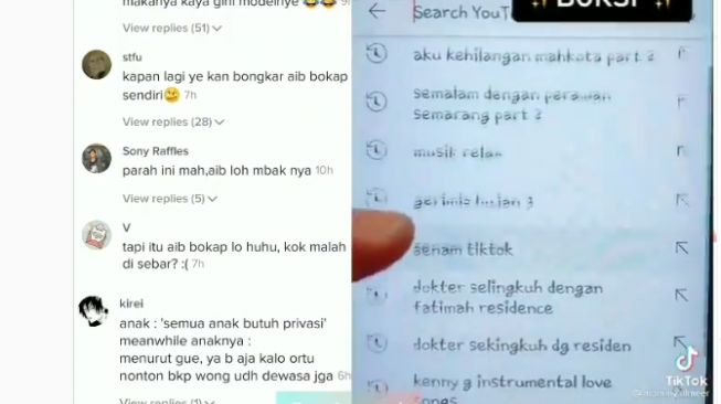 Wanita bongkar history youtube ayahnya (tiktok)