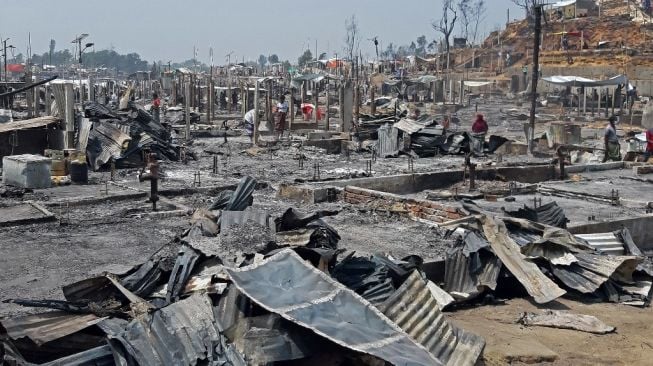 Masih Misterius, Pengungsian Rohingya Terbakar, 15 Tewas dan 400 Hilang