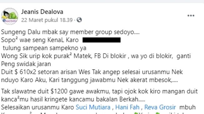 Penagih hutang bikin buku yasin gegara penghutang pura-pura meninggal. (Facebook/Jeanis Dealova)