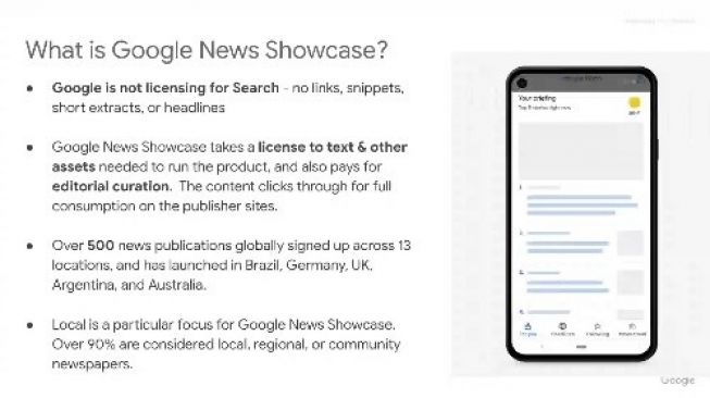Google News Showcase. [Google]