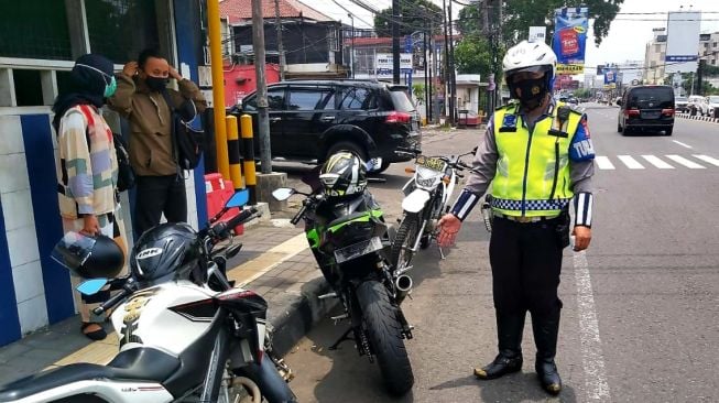 Gelar Patroli Rutin, Polres Gunungkidul Amankan Belasan Motor yang Pakai Knalpot Blombongan