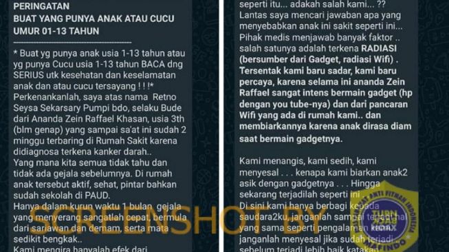 CEK FAKTA: Benarkah Pancaran Radiasi Wifi Bikin Kanker Darah pada Anak?